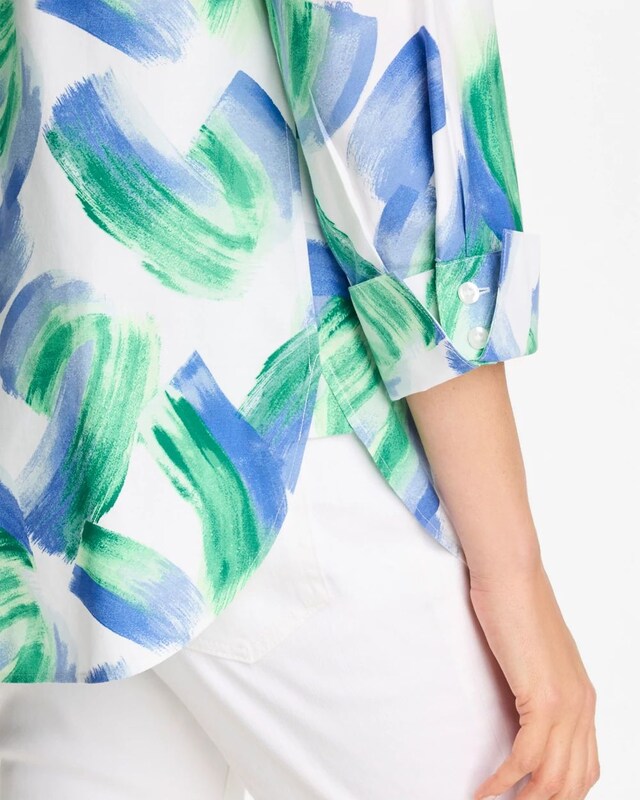 No Iron Printed Stretch Shirt - image 4